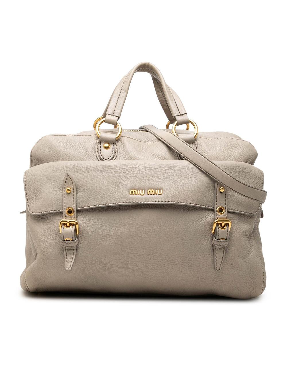 Miu Leather Satchel Pre-Loved #363592M54B